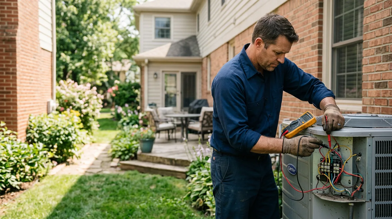 HVAC technician working near Chattanooga, OK